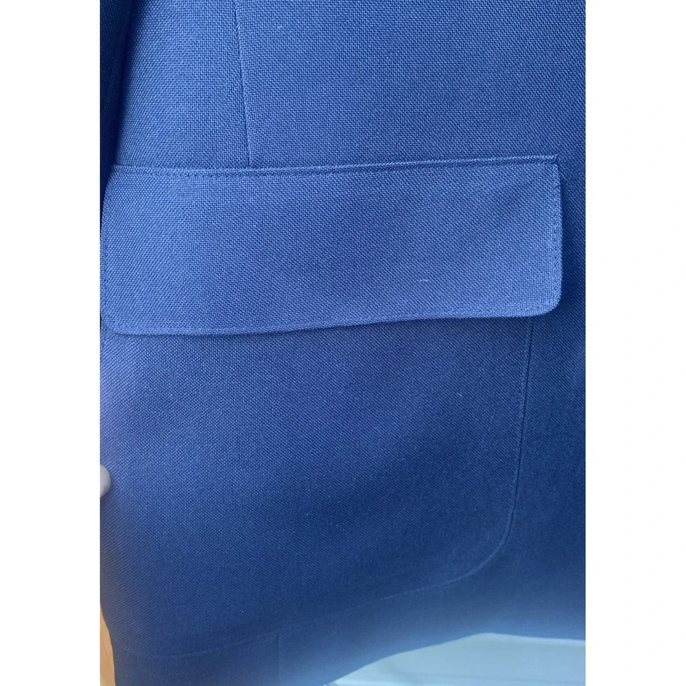 VTG Levi's‎ Action Suit Blazer Men's 44R Navy Blue Polyester Jacket Sport Coat